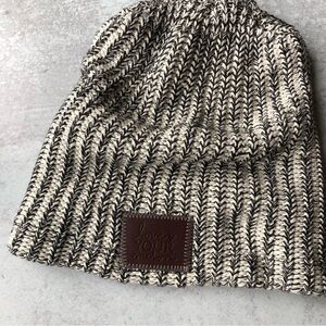 Love Your Melon Black Ivory Beanie